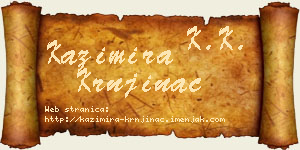 Kazimira Krnjinac vizit kartica